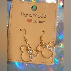 Homemade Gold Minnie Mouse Inspired Earrings 💛